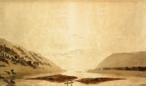 Oil landscape Painting - Mountainous River Landscape   1830-35 by Friedrich, Caspar David