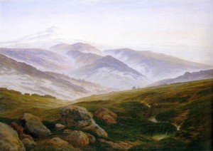 Oil friedrich, caspar david Painting - Riesengebirge  1835 by Friedrich, Caspar David