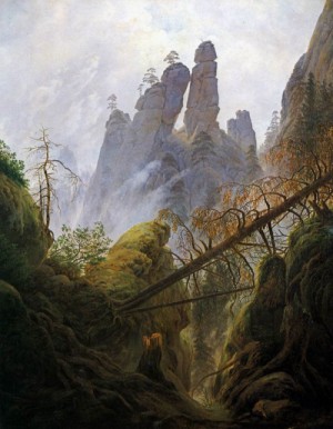 Oil friedrich, caspar david Painting - Rocky Ravine   1822-23 by Friedrich, Caspar David