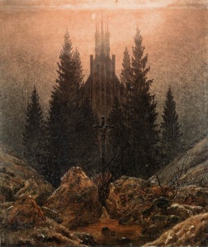 Oil friedrich, caspar david Painting - The Cross in the Mountains    1812 by Friedrich, Caspar David