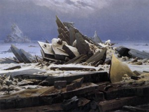 Oil friedrich, caspar david Painting - The Sea of Ice   1824 by Friedrich, Caspar David