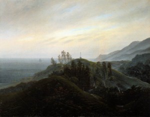 Oil friedrich, caspar david Painting - View of the Baltic   1820-25 by Friedrich, Caspar David