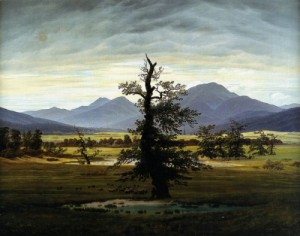 Oil landscape Painting - Village Landscape in Morning Light   1822 by Friedrich, Caspar David