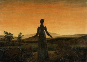 Oil woman Painting - Woman before the Rising Sun    1818-20 by Friedrich, Caspar David