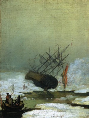 Oil friedrich, caspar david Painting - Wreck in the Sea of Ice  1798 by Friedrich, Caspar David
