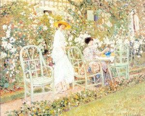 Oil frieseke, frederick carl Painting - Lilies   By 1911 by Frieseke, Frederick Carl