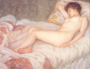 Oil frieseke, frederick carl Painting - Sleep   1903 by Frieseke, Frederick Carl