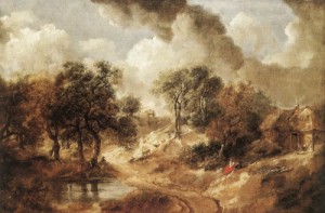 Oil landscape Painting - Landscape in Suffolk    c. 1750 by Gainsborough, Thomas
