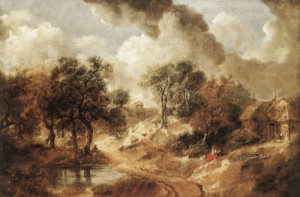 Oil landscape Painting - Landscape in Suffolk    c. 1750 by Gainsborough, Thomas