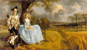 Oil gainsborough, thomas Painting - Mr and Mrs Andrews    1748-49 by Gainsborough, Thomas