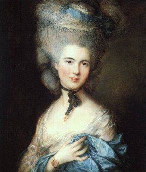 Oil portrait Painting - Portrait of a Lady in Blue    late 1770s by Gainsborough, Thomas