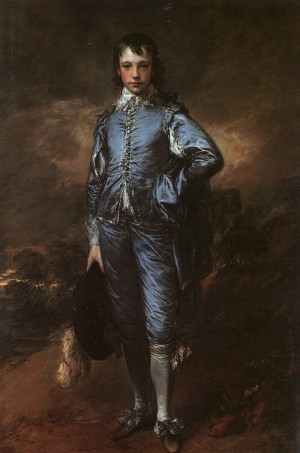Oil blue Painting - Portrait of Jonathan Buttall (The Blue Boy)  1770 by Gainsborough, Thomas