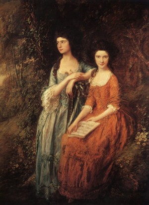 Oil gainsborough, thomas Painting - The Linley Sisters (Mrs. Sheridan and Mrs. Tickell), 1772, by Gainsborough, Thomas