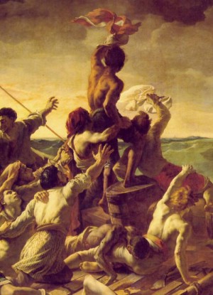 Oil gericault, theodore Painting - The Raft of the Medusa(DETAIL)  1819 by Gericault, Theodore