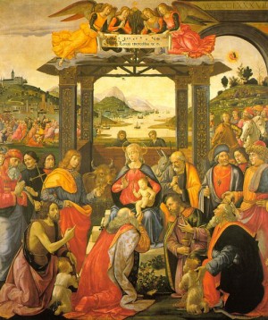 Oil ghirlandaio, domenico Painting - Adoration of the Magi, 1488 by Ghirlandaio, Domenico