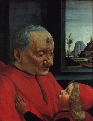 Oil ghirlandaio, domenico Painting - An Old Man and His Grandson   1480 by Ghirlandaio, Domenico