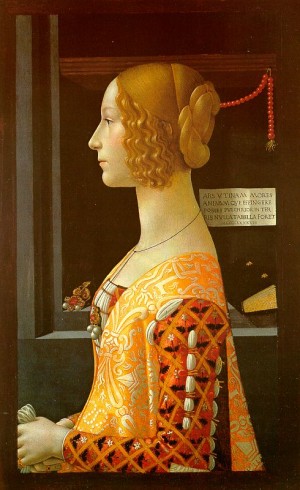 Oil ghirlandaio, domenico Painting - Portrait of Giovanna Tornabuoni, 1488 by Ghirlandaio, Domenico