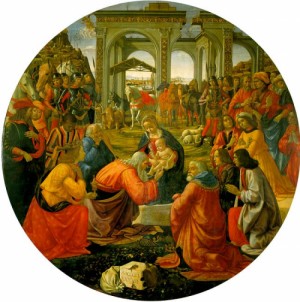 Oil ghirlandaio, domenico Painting - The Adoration of the Magi, 1487 by Ghirlandaio, Domenico