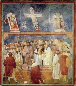 Oil giotto di bondone Painting - Confirmation of the Stigmata  c. 1288-1292 by Giotto di Bondone