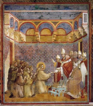 Oil giotto di bondone Painting - Franciscan Rule Approved  c. 1288-1292 by Giotto di Bondone