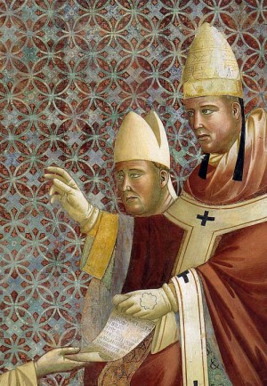 Oil giotto di bondone Painting - Franciscan Rule Approved(Detail)  c. 1288-1292 by Giotto di Bondone