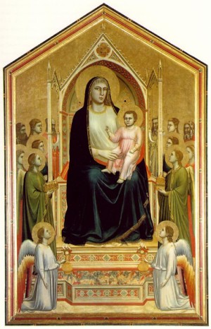 Oil madonna Painting - Madonna in Glory   c.1311 by Giotto di Bondone