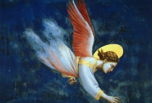 Oil giotto di bondone Painting - Scenes from the Life of Joachim.. Joachim's Dream, 1305-13 by Giotto di Bondone