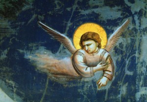 Oil giotto di bondone Painting - Scenes from the Life of the Virgin.. The Flight into Egypt, 1304-13 by Giotto di Bondone