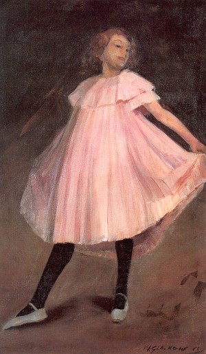 Oil glackens, william Painting - Dancer in a Pink Dress   1902 by Glackens, William