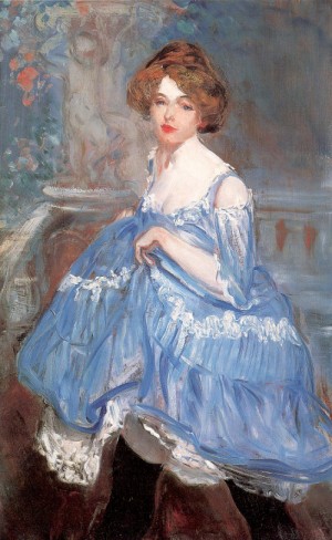 Oil glackens, william Painting - Dancer in Blue   1905 by Glackens, William