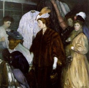 Oil glackens, william Painting - The Shoppers  1907 by Glackens, William