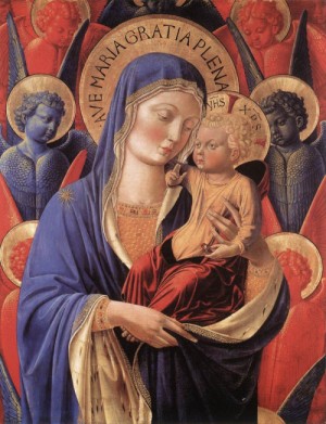 Oil madonna Painting - Madonna and Child   c. 1460 by Gozzoli, Benozzo