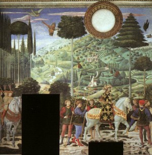 Oil gozzoli, benozzo Painting - Procession of the Magus Balthasar 1459 by Gozzoli, Benozzo