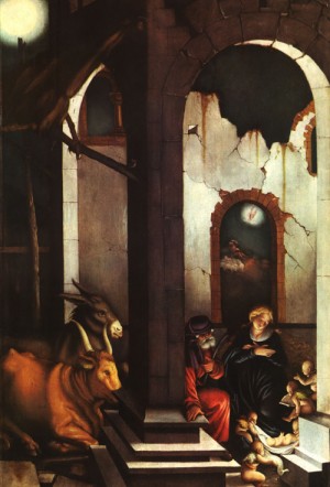 Oil grien, hans baldung Painting - Nativity   1520 by Grien, Hans Baldung