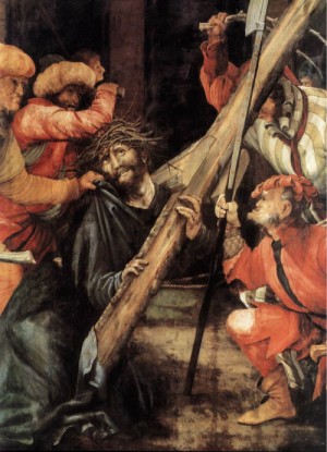 Oil the Painting - Carrying the Cross    1523-24 by Grunewald, Matthias