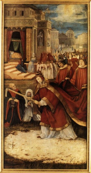 Oil the Painting - Establishment of the Santa Maria Maggiore in Rome   1517-19 by Grunewald, Matthias