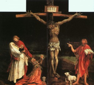 Oil the Painting - The Crucifixion, 1510-15. by Grunewald, Matthias