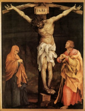 Oil the Painting - The Crucifixion   1523-24 by Grunewald, Matthias