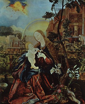 Oil the Painting - The Stuppach Madonna, 1518 by Grunewald, Matthias