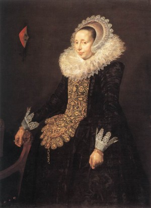 Oil van Painting - Catharina Both van der Eem   c. 1620 by Hals, Frans