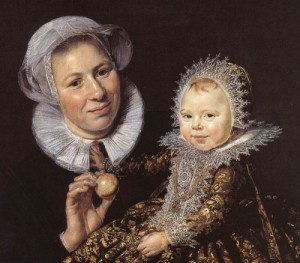 Oil hals, frans Painting - Catharina Hooft with her Nurse    1619-20 by Hals, Frans