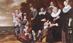 Oil landscape Painting - Family Group in a Landscape    c. 1648 by Hals, Frans