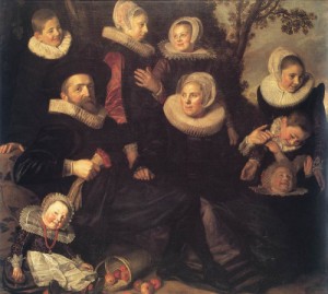 Oil landscape Painting - Family Portrait in a Landscape   c. 1620 by Hals, Frans