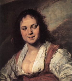 Oil hals, frans Painting - Gypsy Girl   1628-30 by Hals, Frans