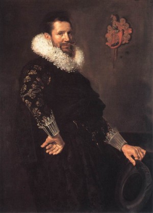 Oil van Painting - Paulus van Beresteyn    c. 1620 by Hals, Frans
