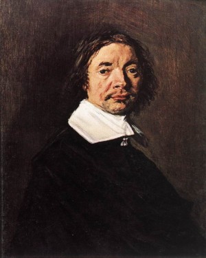 Oil hals, frans Painting - Portrait of a Man    c. 1660 by Hals, Frans