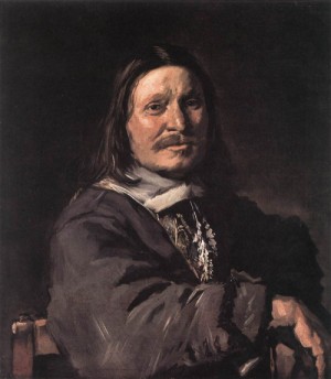 Oil hals, frans Painting - Portrait of a Seated Man   1660-66 by Hals, Frans