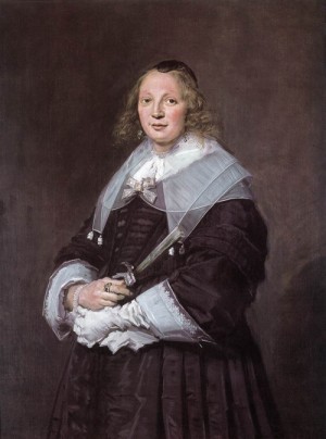 Oil woman Painting - Portrait of a Standing Woman   1643-45 by Hals, Frans