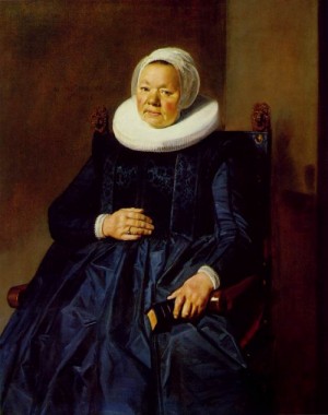 Oil woman Painting - Portrait of a Woman  1635 by Hals, Frans