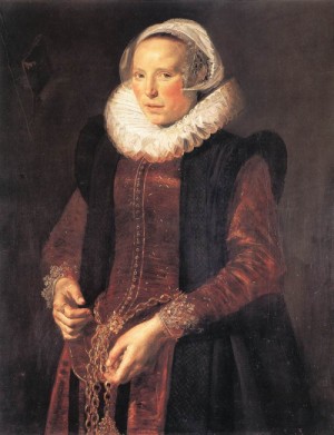 Oil hals, frans Painting - Portrait of a Woman   c. 1611 by Hals, Frans